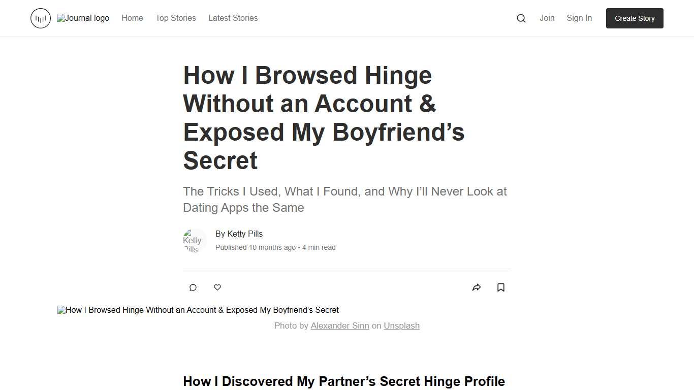 How I Browsed Hinge Without an Account & Exposed My Boyfriend’s Secret Journal